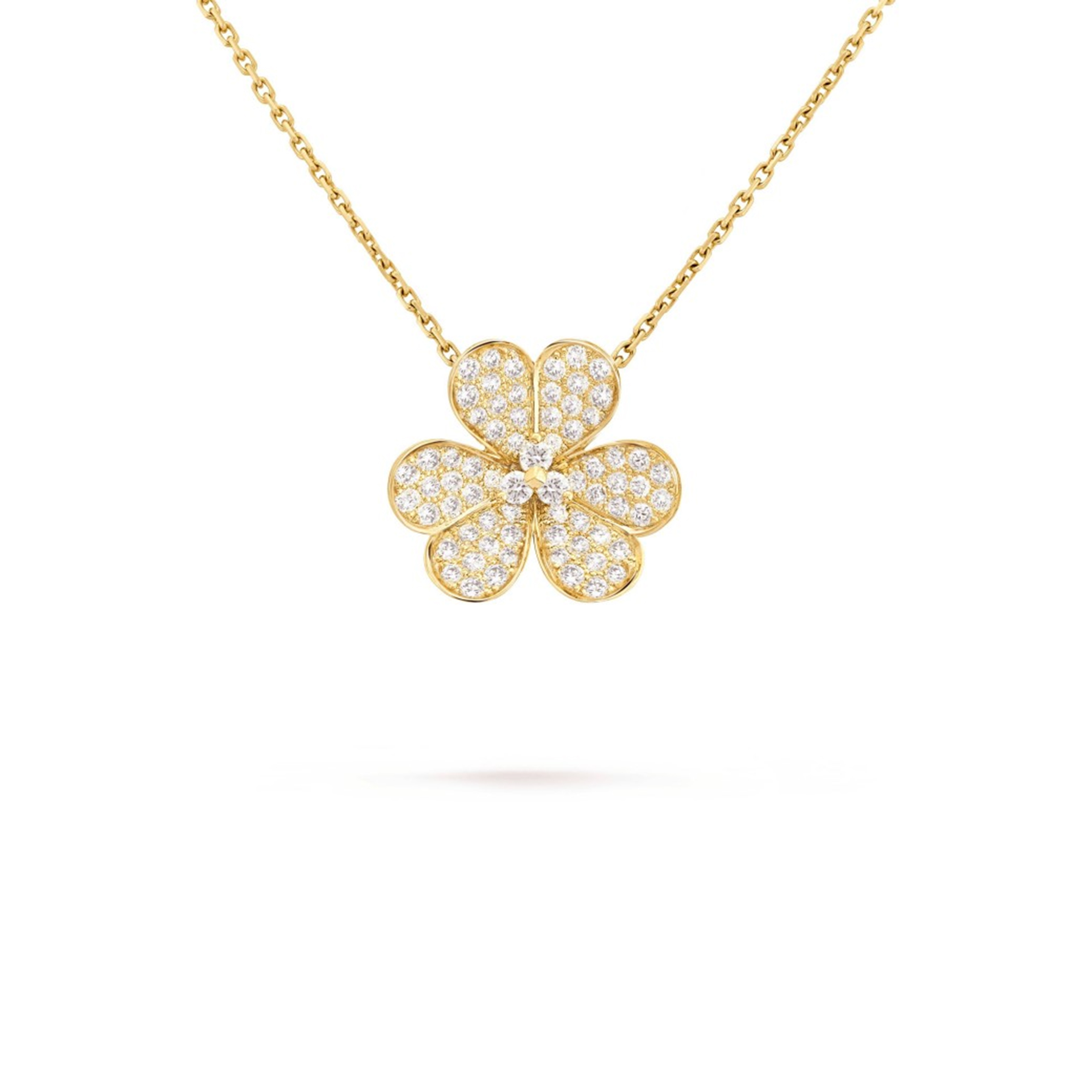 VAN CLEEF ARPELS FRIVOLE PENDANT, LARGE MODEL - YELLOW GOLD, DIAMOND  VCARP0J700